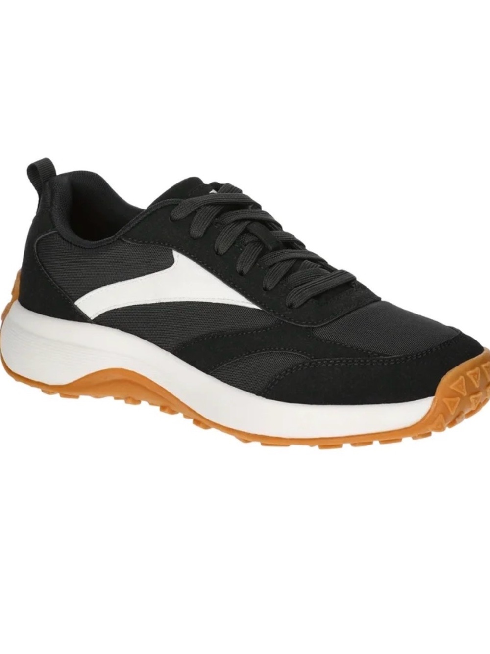 Avia Men's Black Sneakers with White Side Stripe and Gum Outsole